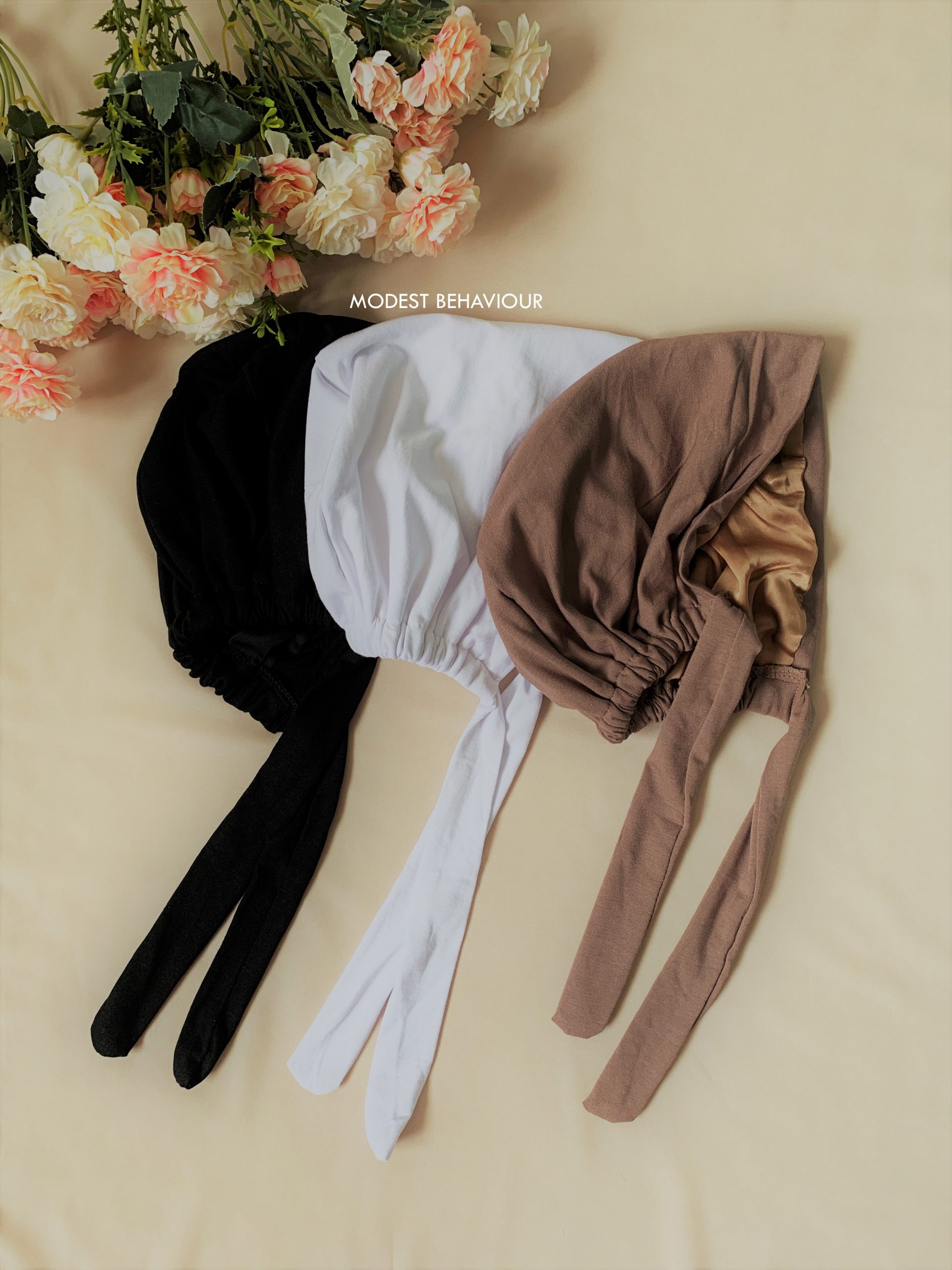Silk Satin Lined Hijab Undercap, Premium Non-Slip Hijab Underscarf, Ad