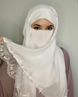 Lace Trimmed Chiffon Hijabs