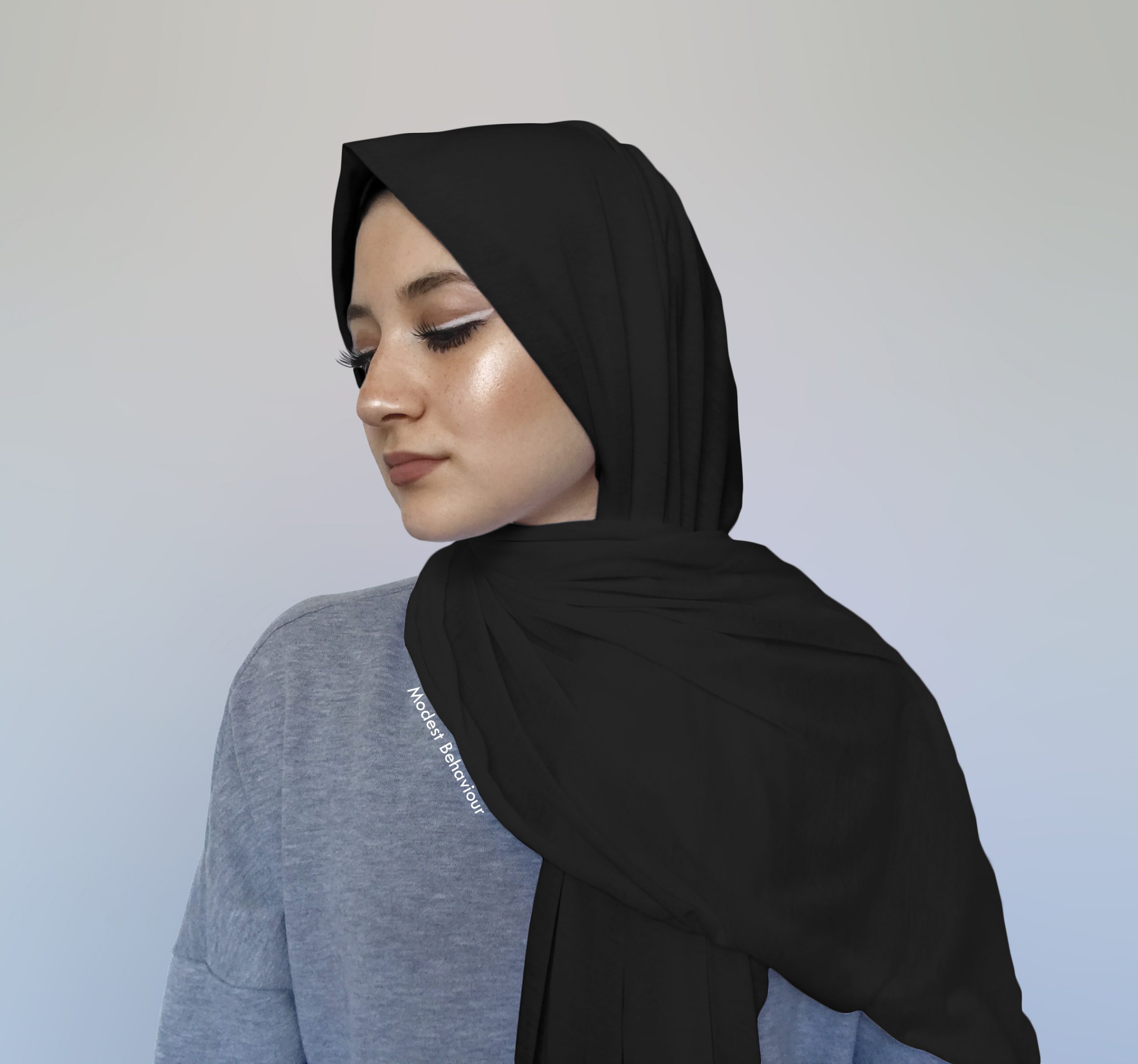 Jersey Hijab: Vivid Turquoise Adult Regular Wrap